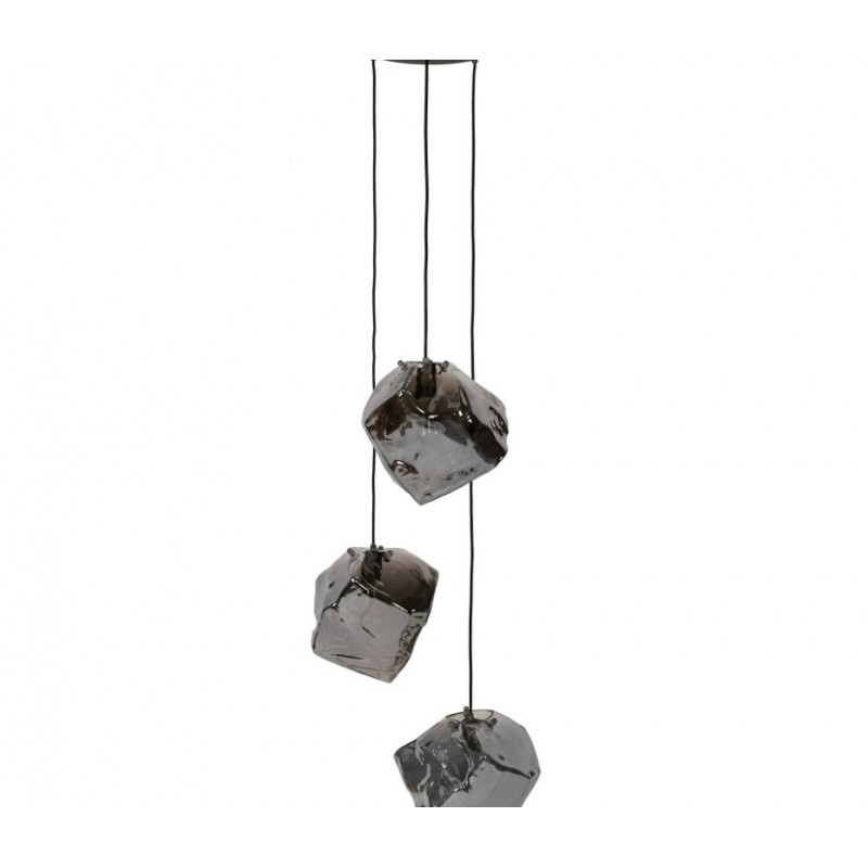 ZI Hanging lamp 3L rock chromed stepped